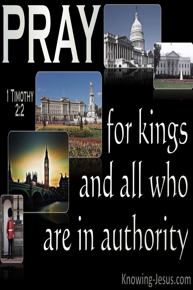 1 Timothy 2:2 Pray For Kings And All In Authority (black)